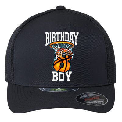 8th Birthday Basketball 8 Years Old Gift Flexfit Unipanel Trucker Cap