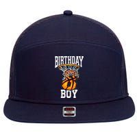 8th Birthday Basketball 8 Years Old Gift 7 Panel Mesh Trucker Snapback Hat