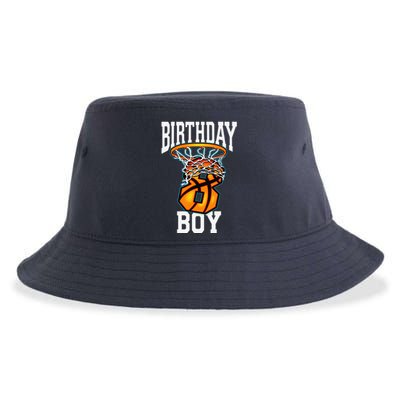 8th Birthday Basketball 8 Years Old Gift Sustainable Bucket Hat