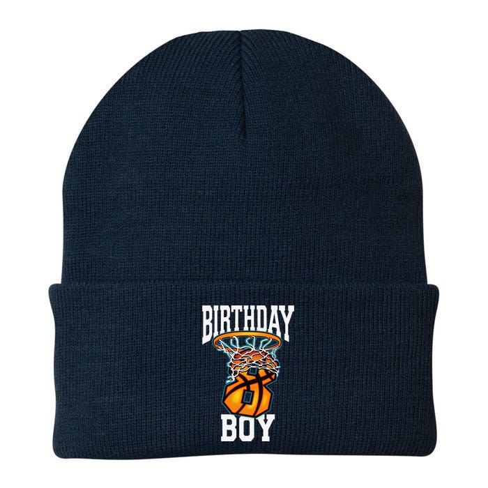 8th Birthday Basketball 8 Years Old Gift Knit Cap Winter Beanie