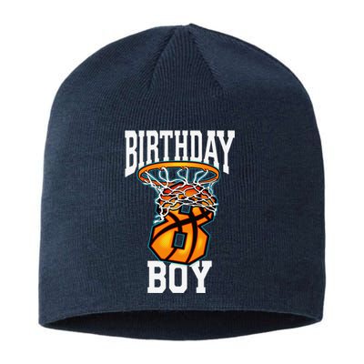 8th Birthday Basketball 8 Years Old Gift Sustainable Beanie