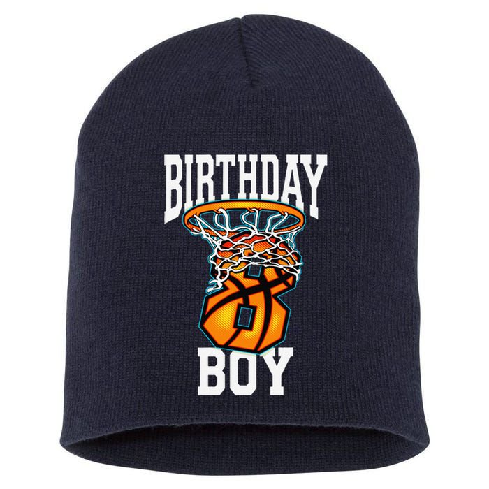 8th Birthday Basketball 8 Years Old Gift Short Acrylic Beanie