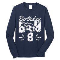 8th Birthday Birthday Boy Birthday Boy Soccer Fan Long Sleeve Shirt