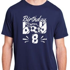 8th Birthday Birthday Boy Birthday Boy Soccer Fan Adult ChromaSoft Performance T-Shirt