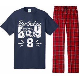 8th Birthday Birthday Boy Birthday Boy Soccer Fan Pajama Set