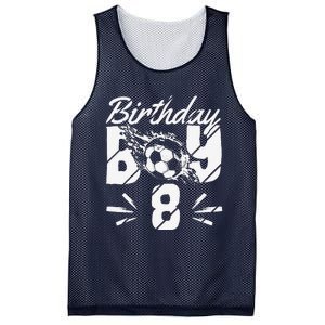 8th Birthday Birthday Boy Birthday Boy Soccer Fan Mesh Reversible Basketball Jersey Tank