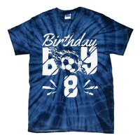 8th Birthday Birthday Boy Birthday Boy Soccer Fan Tie-Dye T-Shirt