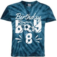 8th Birthday Birthday Boy Birthday Boy Soccer Fan Kids Tie-Dye T-Shirt