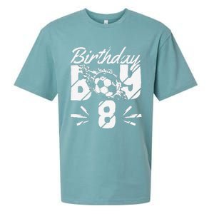 8th Birthday Birthday Boy Birthday Boy Soccer Fan Sueded Cloud Jersey T-Shirt