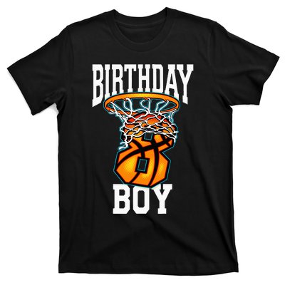 8th Birthday Basketball 8 Years Old Kids Gift T-Shirt