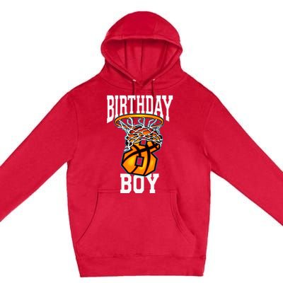 8th Birthday Basketball 8 Years Old Kids Gift Premium Pullover Hoodie