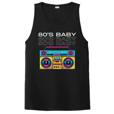 80S Baby Boombox Vintage Nostalgia Wear Retro Inspired PosiCharge Competitor Tank