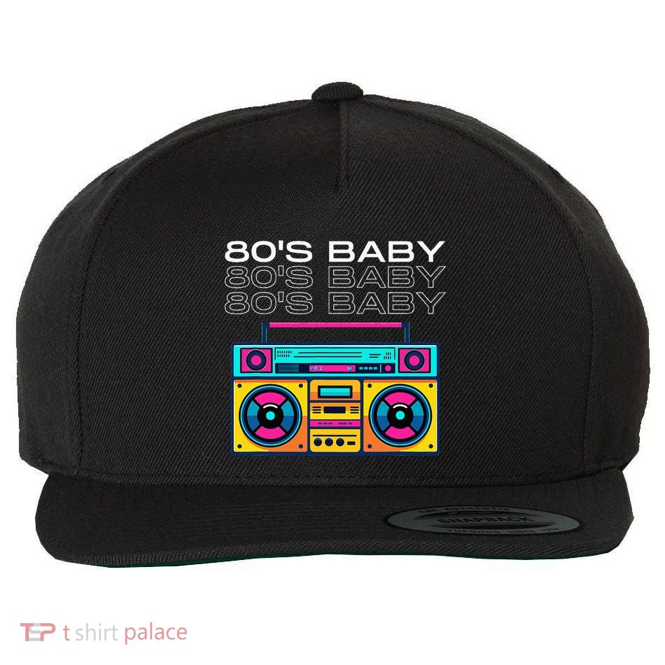 80S Baby Boombox Vintage Nostalgia Wear Retro Inspired Wool Snapback Cap