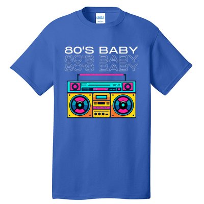 80S Baby Boombox Vintage Nostalgia Wear Retro Inspired Tall T-Shirt