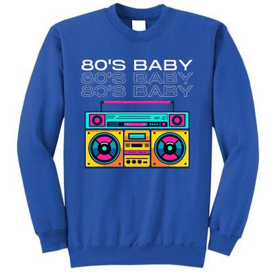 80S Baby Boombox Vintage Nostalgia Wear Retro Inspired Tall Sweatshirt