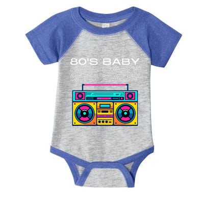 80S Baby Boombox Vintage Nostalgia Wear Retro Inspired Infant Baby Jersey Bodysuit