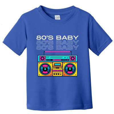 80S Baby Boombox Vintage Nostalgia Wear Retro Inspired Toddler T-Shirt