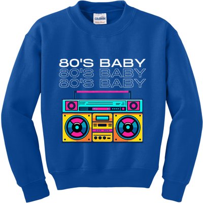 80S Baby Boombox Vintage Nostalgia Wear Retro Inspired Kids Sweatshirt