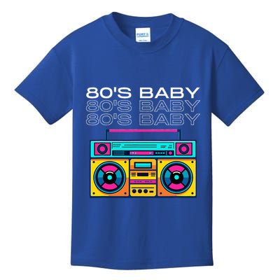 80S Baby Boombox Vintage Nostalgia Wear Retro Inspired Kids T-Shirt