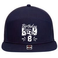 8th Birthday Birthday Boy Birthday Boy Soccer Fan 7 Panel Mesh Trucker Snapback Hat