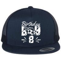 8th Birthday Birthday Boy Birthday Boy Soccer Fan Flat Bill Trucker Hat