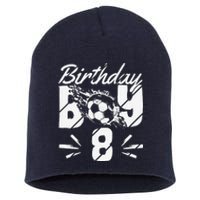 8th Birthday Birthday Boy Birthday Boy Soccer Fan Short Acrylic Beanie