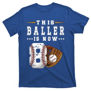 8th Birthday Baseball Eight Year Old Baseball Player T-Shirt