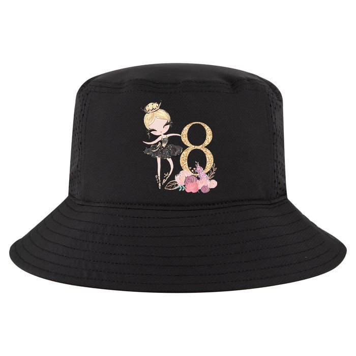 8th Birthday Ballerina Dancer Ballet Black Tutu Cool Comfort Performance Bucket Hat