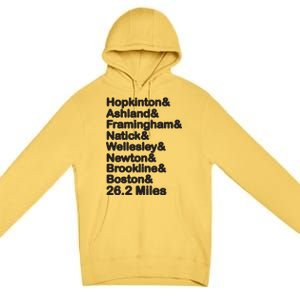 8 Boroughs Boston Running Marathon Running Premium Pullover Hoodie