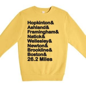 8 Boroughs Boston Running Marathon Running Premium Crewneck Sweatshirt