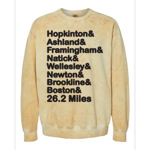 8 Boroughs Boston Running Marathon Running Colorblast Crewneck Sweatshirt