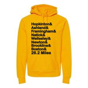 8 Boroughs Boston Running Marathon Running Premium Hoodie