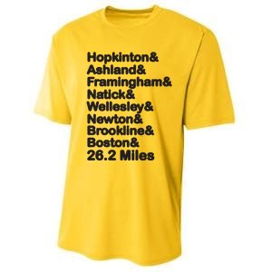 8 Boroughs Boston Running Marathon Running Performance Sprint T-Shirt