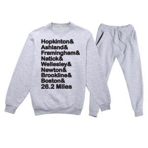 8 Boroughs Boston Running Marathon Running Premium Crewneck Sweatsuit Set