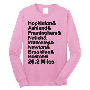 8 Boroughs Boston Running Marathon Running Long Sleeve Shirt