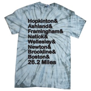 8 Boroughs Boston Running Marathon Running Tie-Dye T-Shirt