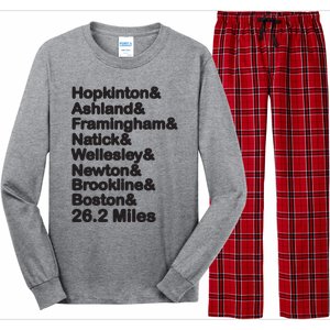 8 Boroughs Boston Running Marathon Running Long Sleeve Pajama Set