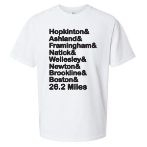 8 Boroughs Boston Running Marathon Running Sueded Cloud Jersey T-Shirt