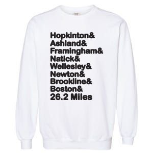 8 Boroughs Boston Running Marathon Running Garment-Dyed Sweatshirt