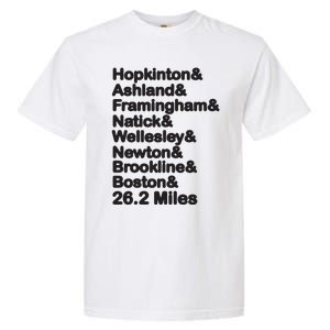 8 Boroughs Boston Running Marathon Running Garment-Dyed Heavyweight T-Shirt