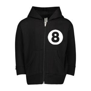 8 Ball Billiards Lazy Funny Magic Ball Gift Toddler Zip Fleece Hoodie