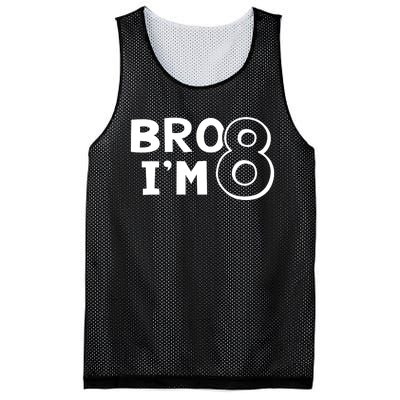 8th Birthday Boy Bro I’m 8 Year Old Eight Eighth Party Mesh Reversible Basketball Jersey Tank