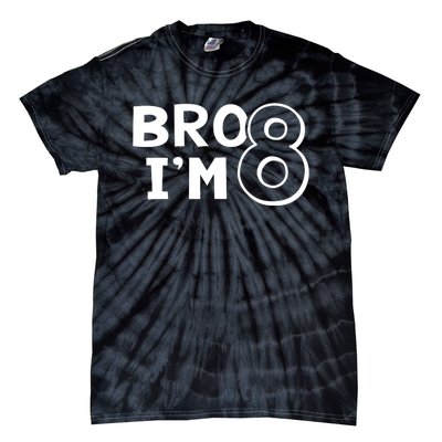 8th Birthday Boy Bro I’m 8 Year Old Eight Eighth Party Tie-Dye T-Shirt