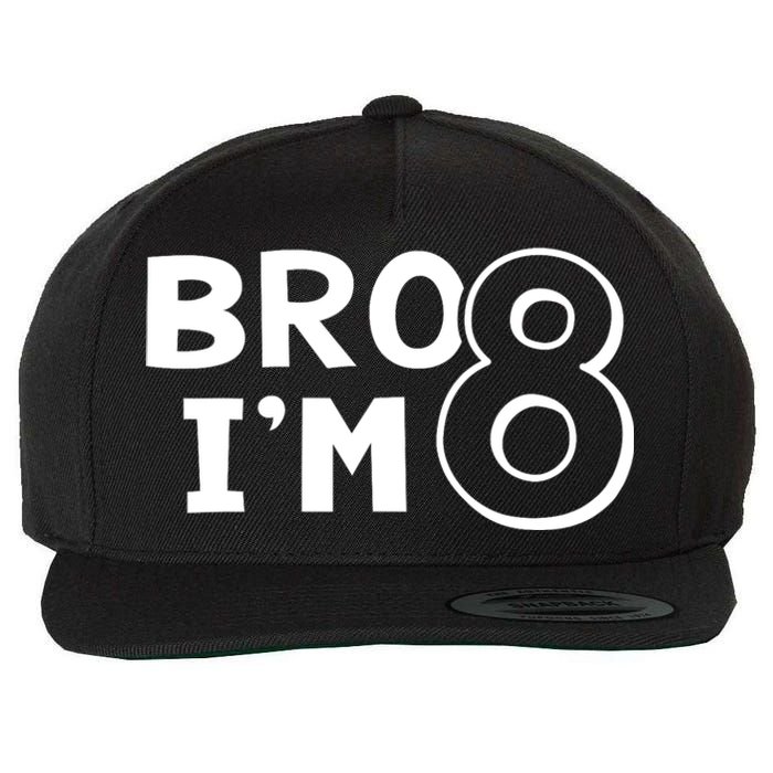 8th Birthday Boy Bro I’m 8 Year Old Eight Eighth Party Wool Snapback Cap