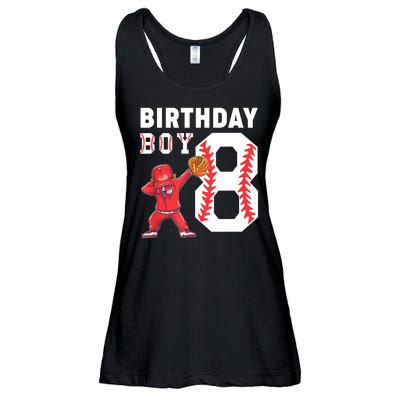 8th Birthday Boy Baseball Player Ladies Essential Flowy Tank