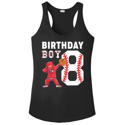 8th Birthday Boy Baseball Player Ladies PosiCharge Competitor Racerback Tank