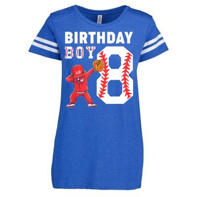 8th Birthday Boy Baseball Player Enza Ladies Jersey Football T-Shirt