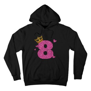 8th Birthday Crown 8 Years Old Bday Hoodie