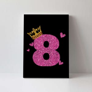 8th Birthday Crown 8 Years Old Bday Canvas