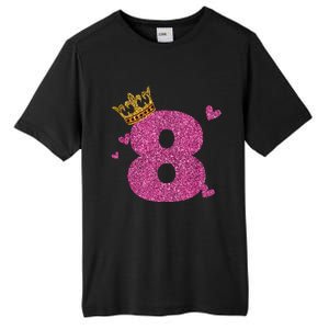 8th Birthday Crown 8 Years Old Bday Tall Fusion ChromaSoft Performance T-Shirt